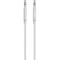 Jack Audio/phono Cable [1x Jack plug 3.5 mm - 1x Jack plug 3.5 mm] 1.20 m Silver with sleeve Belkin