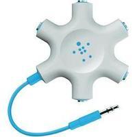 jack audiophono y adapter 1x jack plug 35 mm 5x jack socket 35 mm blue ...