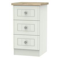 javea 3 drawer bedside cabinet grey