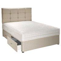 jasmine 1000 luxury pocket divan set double 4 drawers natural