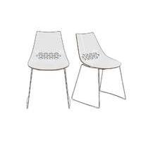 Jam Pair of Sleigh Leg Dining Chairs