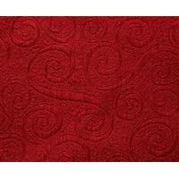 Jacquard Fringed Cushion, Burgundy, Polyester and Cotton