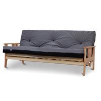 Java 2 Seater Futon Louisa Black Supreme Mattress