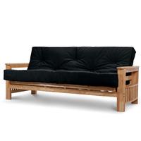 jasmin 2 seater futon louisa black supreme mattress