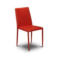 jazz stacking red faux leather chair