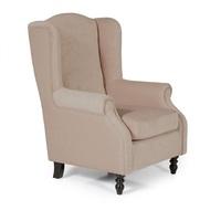 Jaxon Modern Sofa Chair In Mink Fabric With Wooden Legs