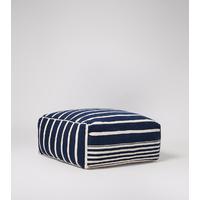 Jasper pouffe in Nautic Blue