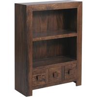 Jaipur Furniture Dakota Walnut Bookcase - Small 1 Shelf 3 Drawers