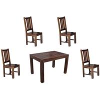 Jaipur Furniture Dakota Walnut Dining Set - 120cm with 4 Dakota Chairs