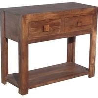 jaipur furniture dakota walnut console table 2 drawers