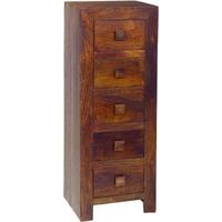 jaipur furniture dakota walnut chest of drawer 5 drawers