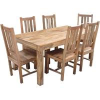 jaipur furniture dakota light dining set large with 6 dakota chairs