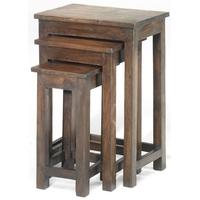 jali sheesham chunky nest of 3 tables