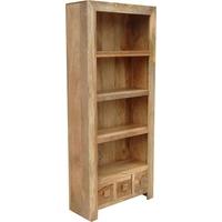 Jaipur Furniture Dakota Light Bookcase - Large 3 Shelves 3 Drawers