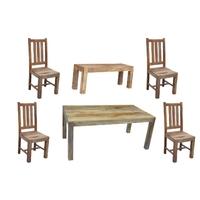 jaipur furniture dakota light dining set large with 4 dakota chairs an ...