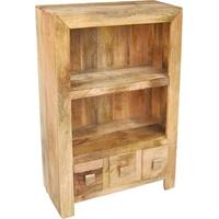 jaipur furniture dakota light bookcase small 1 shelf 3 drawers