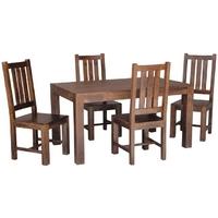 jaipur furniture dakota walnut dining set small with 4 dakota chairs