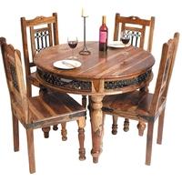 Jaipur Furniture Jali Dining Set - Round with 4 Chairs