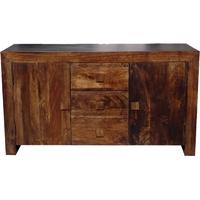 jaipur furniture dakota walnut sideboard 2 doors 3 drawers