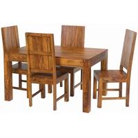 Jaipur Furniture Cube Dining Set - with 4 Cube Chairs