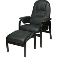 Jack Leather Recliner Chair with Footstool