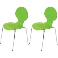 jackpot lime green dining chair with chrome legs set of 4