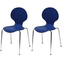 jackpot cobalt blue dining chair with chrome legs set of 4