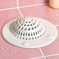 Japanese single groove hair The anti blocking net bathroom floor drain Filter screen Silicone drain (Random Colours)