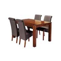 Java Acacia Dining Table with 4 Chairs