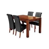 Java Acacia Dining Table with 4 Chairs