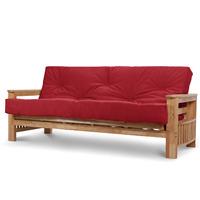 Jasmin 2 Seater Futon Louisa Red Deluxe Mattress