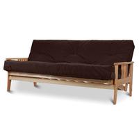 Java 2 Seater Futon Victoria Chocolate Deluxe Mattress