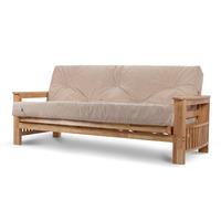 Jasmin 2 Seater Futon Louisa Natural Deluxe Mattress