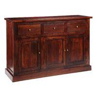 jaipur dark mango 3 door 3 drawer sideboard