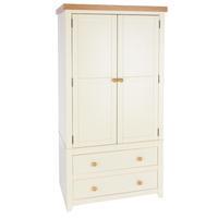 jamestown cream 2 door 2 drawer wardrobe