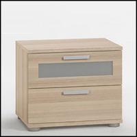 jack1 bedside cabinet in ashtree with 2 drawer