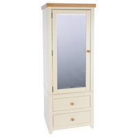 Jamestown Cream 1 Door 2 Drawer Mirrored Wardrobe