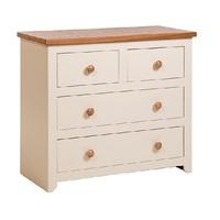 Jameson Chest of Drawers In Cream And Oak With 2+2 Drawers