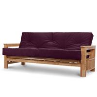 Jasmin 2 Seater Futon Victoria Plum Deluxe Mattress