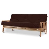 Java 2 Seater Futon Louisa Chocolate Deluxe Mattress