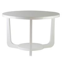 Jadon Modern Side Table Round In White High Gloss