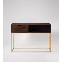 Jakob console table in Dark Mango Wood & Brass