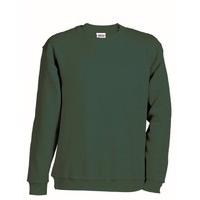 James & Nicholson JN040 Round Neck Heavyweight Sweatshirt dark green Size XL