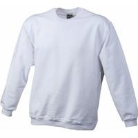 James & Nicholson JN040 Round Neck Heavyweight Sweatshirt white Size M