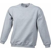 James & Nicholson JN040 Round Neck Heavyweight Sweatshirt grey heather Size XL