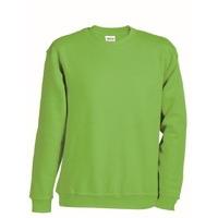 James & Nicholson JN040 Round Neck Heavyweight Sweatshirt lime green Size XXL