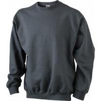 James & Nicholson JN040 Round Neck Heavyweight Sweatshirt graphite Size M