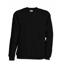 James & Nicholson JN040 Round Neck Heavyweight Sweatshirt black Size XXL