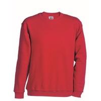 James & Nicholson JN040 Round Neck Heavyweight Sweatshirt red Size 3XL