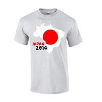 Japan 2014 Country Flag T-shirt (grey)